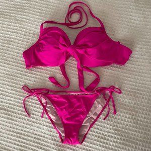 Victoria’s Secret bikini 34DDD & Size M (Hot pink)